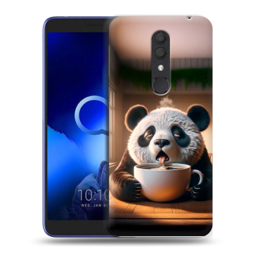 Силиконовый чехол на Alcatel 1X (2019) с принтом смешная панда