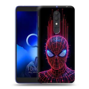 Силиконовый чехол на Alcatel 1X (2019) с принтом Spiderman Человек паук
