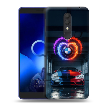 Силиконовый чехол на Alcatel 1X (2019) с принтом BMW БМВ