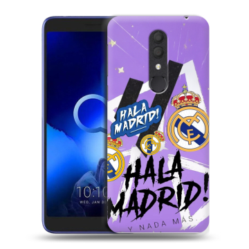 Силиконовый чехол на Alcatel 1X (2019) с принтом Real Madrid Реал Мадрид