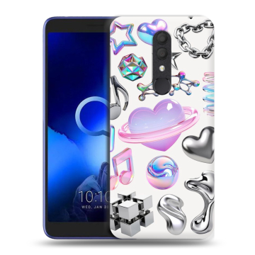 Силиконовый чехол на Alcatel 1X (2019) с принтом Y2K