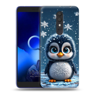 Силиконовый чехол на Alcatel 1X (2019) с принтом Новый год