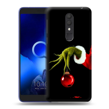 Силиконовый чехол на Alcatel 1X (2019) с принтом Новый год Гринч