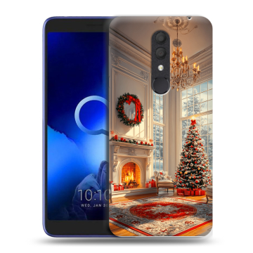 Силиконовый чехол на Alcatel 1X (2019) с принтом Новый год