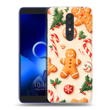Силиконовый чехол на Alcatel 1X (2019) с принтом Новый год