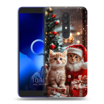 Силиконовый чехол на Alcatel 1X (2019) с принтом Новый год