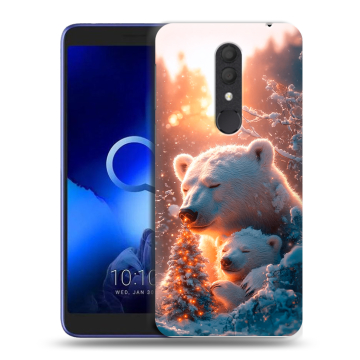 Силиконовый чехол на Alcatel 1X (2019) с принтом Новый год Силиконовый чехол на Alcatel 1X (2019) с принтом Новый год