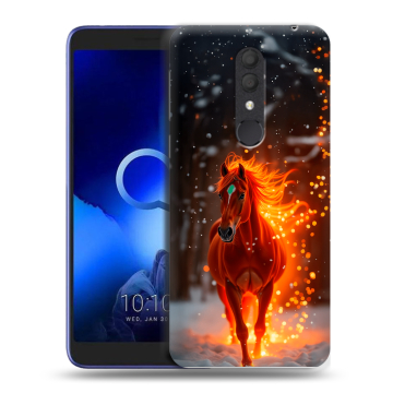 Силиконовый чехол на Alcatel 1X (2019) с принтом Новый год Силиконовый чехол на Alcatel 1X (2019) с принтом Новый год