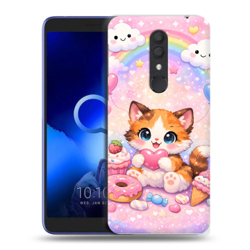 Силиконовый чехол на Alcatel 1X (2019) с принтом для девочек