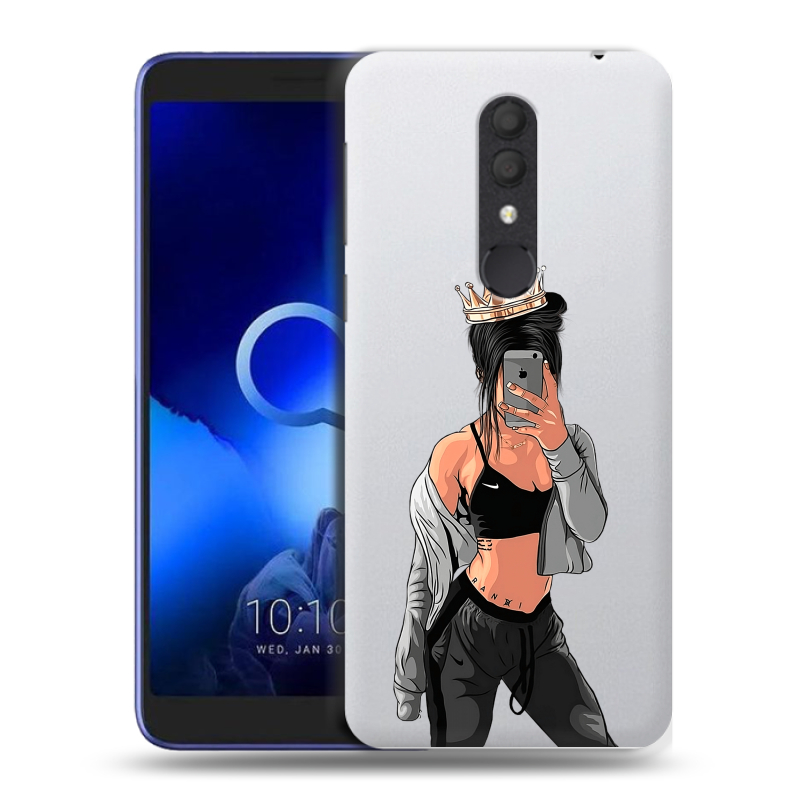 Силиконовый чехол на Alcatel 1X (2019) с принтом Женские принты Силиконовый чехол на Alcatel 1X (2019) с принтом Женские принты