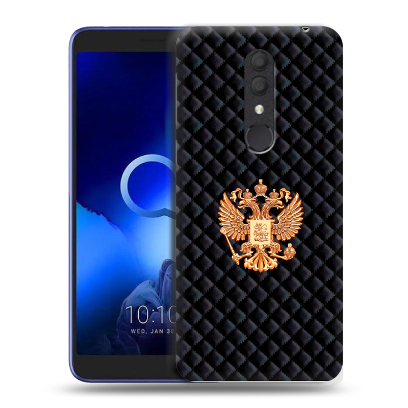 Силиконовый чехол на Alcatel 1X (2019) с принтом Герб России принт Силиконовый чехол на Alcatel 1X (2019) с принтом Герб России принт