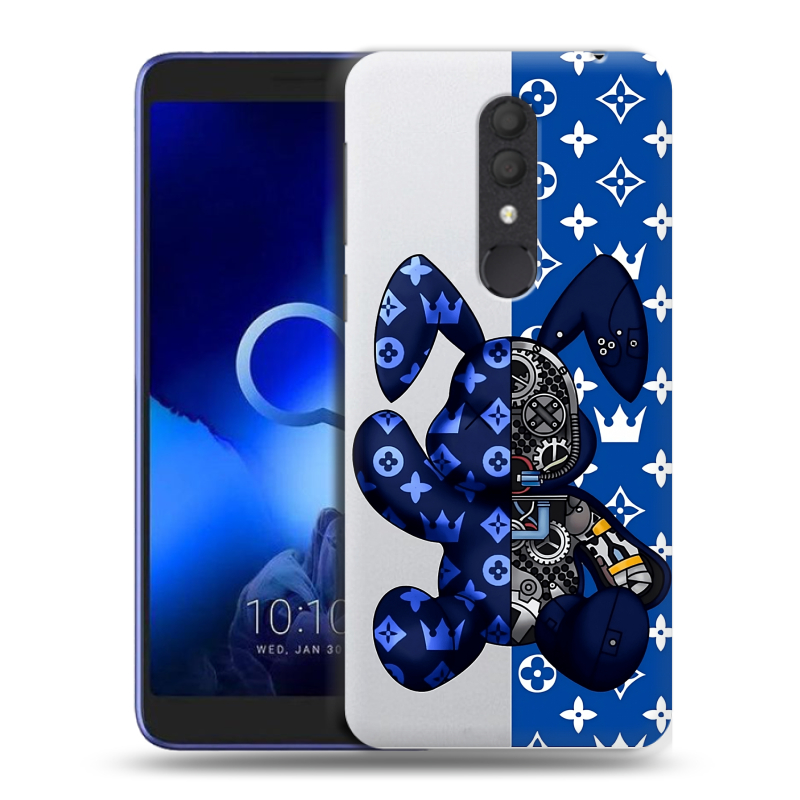 Силиконовый чехол на Alcatel 1X (2019) с принтом Луи робот Силиконовый чехол на Alcatel 1X (2019) с принтом Луи робот