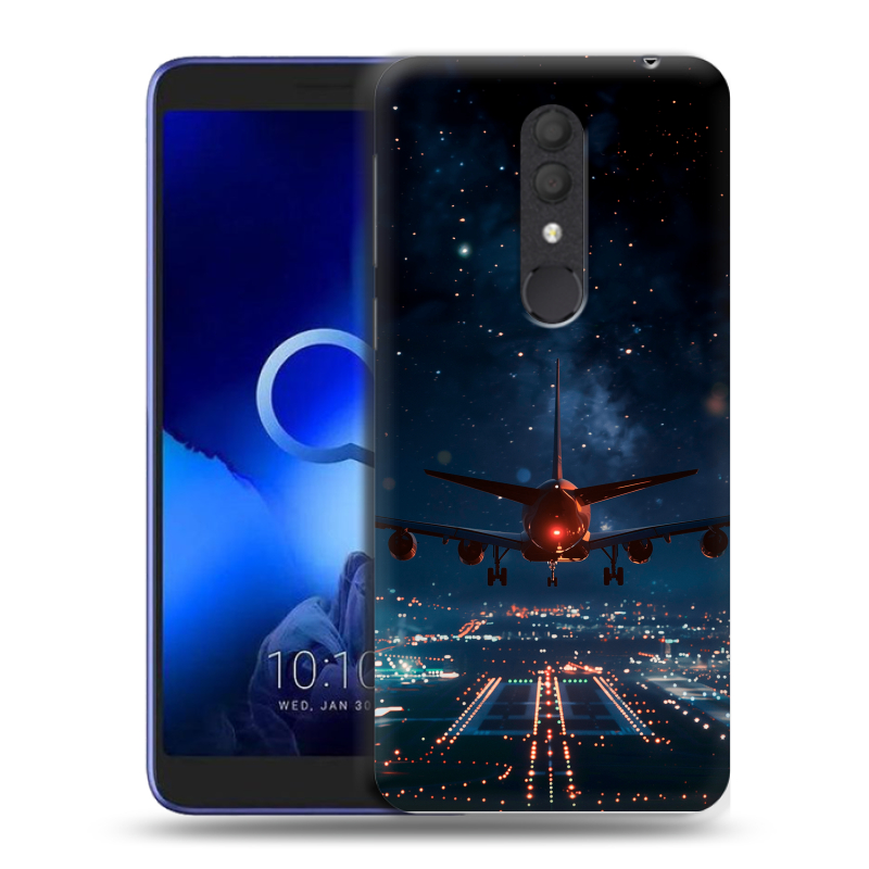 Силиконовый чехол на Alcatel 1X (2019) с принтом самолет Силиконовый чехол на Alcatel 1X (2019) с принтом самолет