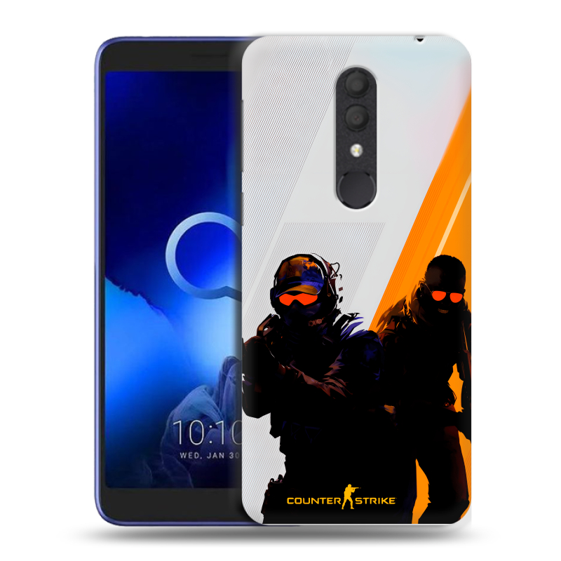 Силиконовый чехол на Alcatel 1X (2019) с принтом Контер страйк Counter strike Силиконовый чехол на Alcatel 1X (2019) с принтом Контер страйк Counter strike