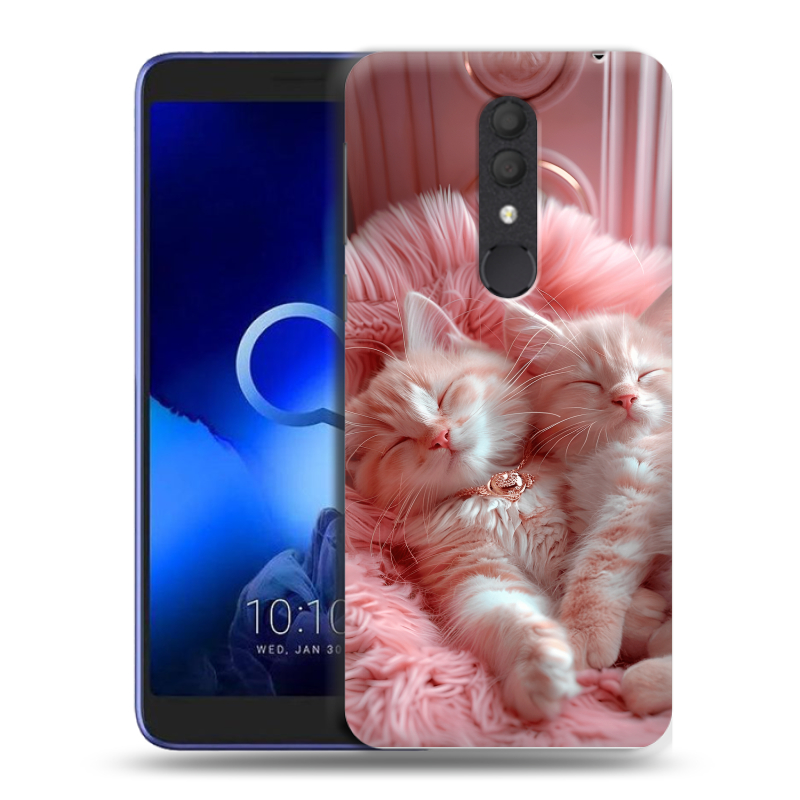 Силиконовый чехол на Alcatel 1X (2019) с принтом котята котики Силиконовый чехол на Alcatel 1X (2019) с принтом котята котики