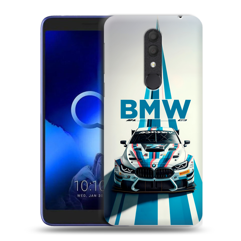 Силиконовый чехол на Alcatel 1X (2019) с принтом БМВ BMW Силиконовый чехол на Alcatel 1X (2019) с принтом БМВ BMW