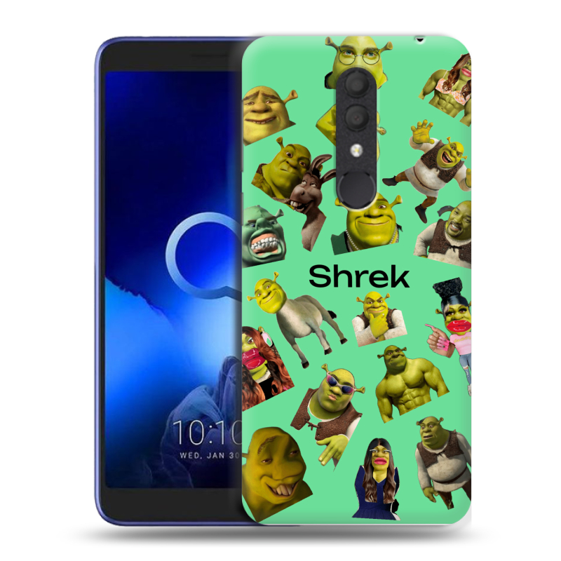Силиконовый чехол на Alcatel 1X (2019) с принтом Шрек Shrek Силиконовый чехол на Alcatel 1X (2019) с принтом Шрек Shrek