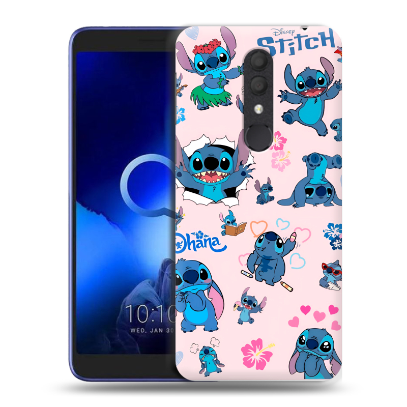 Силиконовый чехол на Alcatel 1X (2019) с принтом Лило и Стич Силиконовый чехол на Alcatel 1X (2019) с принтом Лило и Стич