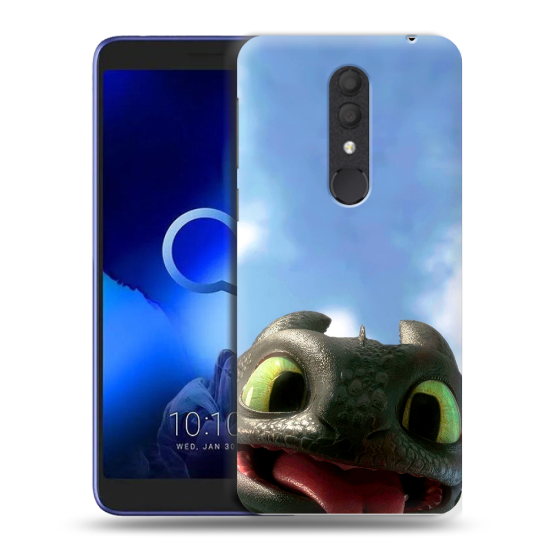 Силиконовый чехол на Alcatel 1X (2019) с принтом Как приручить дракона Силиконовый чехол на Alcatel 1X (2019) с принтом Как приручить дракона