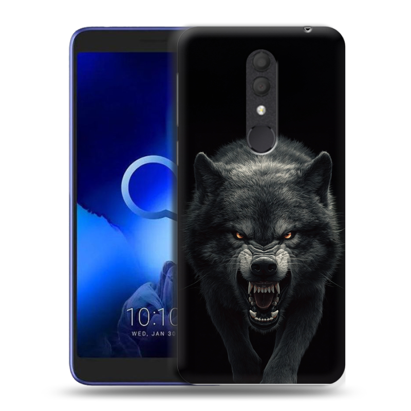 Силиконовый чехол на Alcatel 1X (2019) с принтом Волк Силиконовый чехол на Alcatel 1X (2019) с принтом Волк