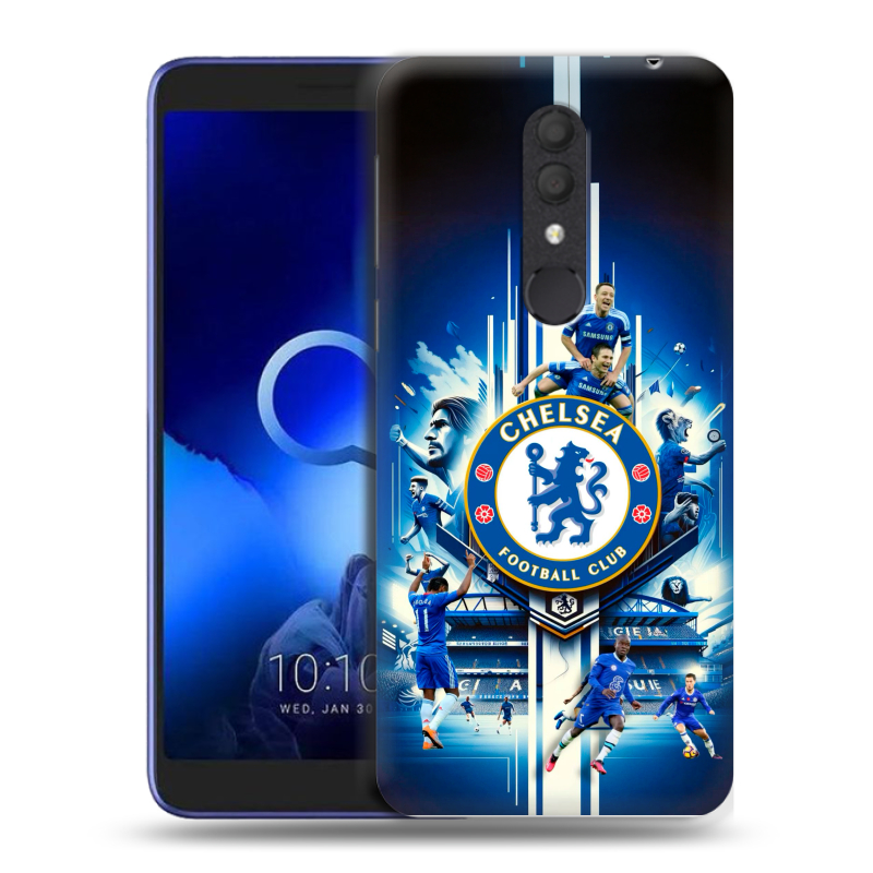 Силиконовый чехол на Alcatel 1X (2019) с принтом Chelsea Челси Силиконовый чехол на Alcatel 1X (2019) с принтом Chelsea Челси