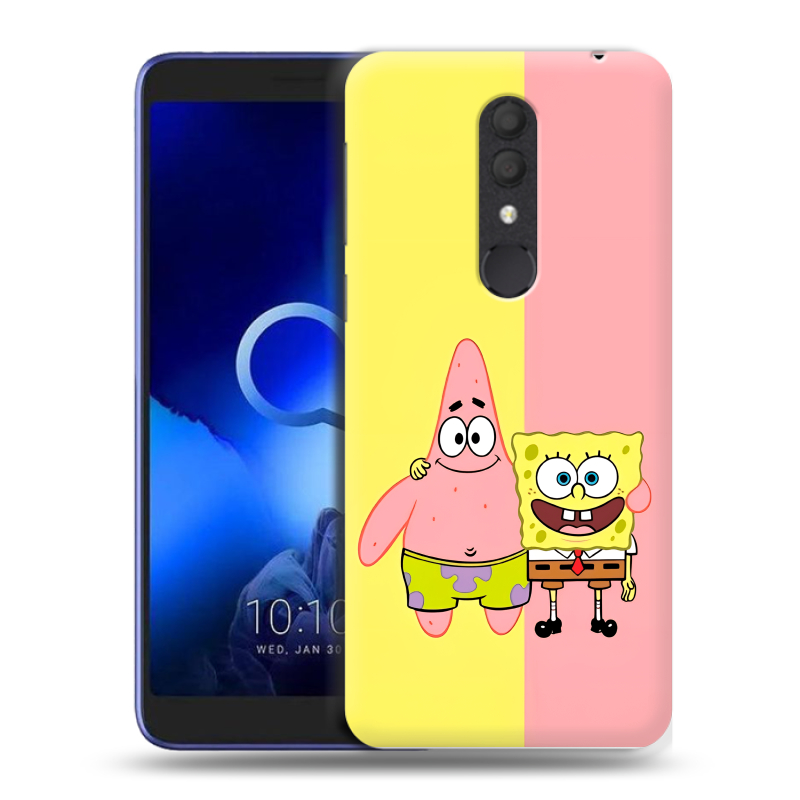 Силиконовый чехол на Alcatel 1X (2019) с принтом Спанч боб Спанчбоб Силиконовый чехол на Alcatel 1X (2019) с принтом Спанч боб Спанчбоб
