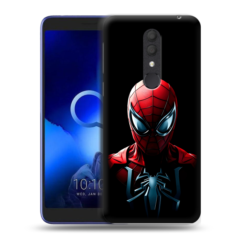 Силиконовый чехол на Alcatel 1X (2019) с принтом Spiderman Человек паук Силиконовый чехол на Alcatel 1X (2019) с принтом Spiderman Человек паук
