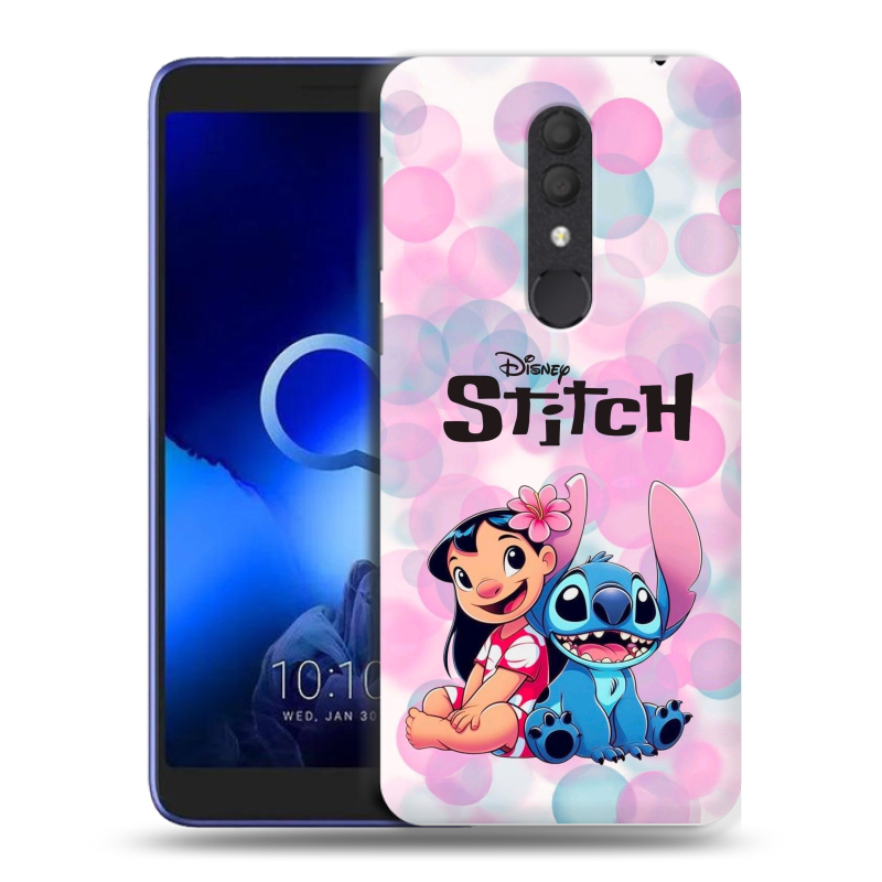 Силиконовый чехол на Alcatel 1X (2019) с принтом Лило и Стич Силиконовый чехол на Alcatel 1X (2019) с принтом Лило и Стич