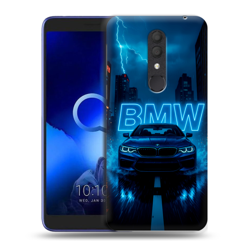 Силиконовый чехол на Alcatel 1X (2019) с принтом BMW БМВ Силиконовый чехол на Alcatel 1X (2019) с принтом BMW БМВ