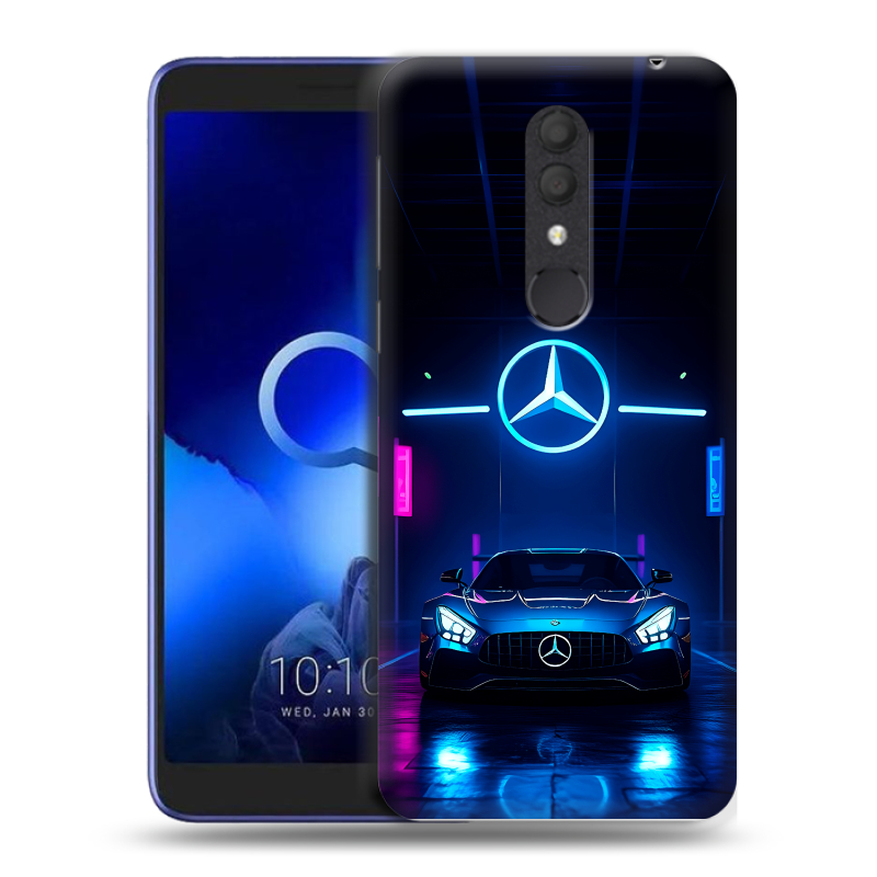 Силиконовый чехол на Alcatel 1X (2019) с принтом Mercedes Мерседес Силиконовый чехол на Alcatel 1X (2019) с принтом Mercedes Мерседес