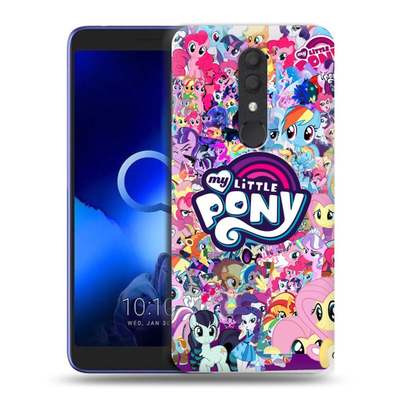 Силиконовый чехол на Alcatel 1X (2019) с принтом My little pony Дружба чудо Силиконовый чехол на Alcatel 1X (2019) с принтом My little pony Дружба чудо
