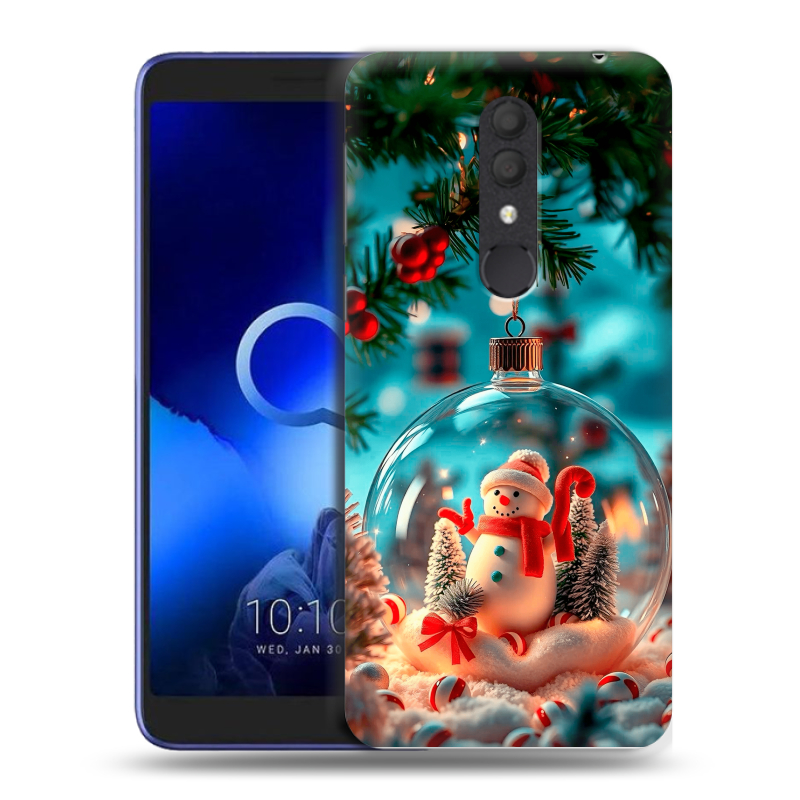 Силиконовый чехол на Alcatel 1X (2019) с принтом Новый год Силиконовый чехол на Alcatel 1X (2019) с принтом Новый год
