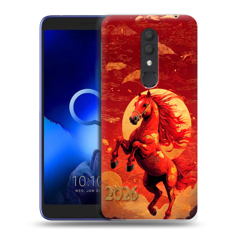 Силиконовый чехол на Alcatel 1X (2019) с принтом Новый год Силиконовый чехол на Alcatel 1X (2019) с принтом Новый год