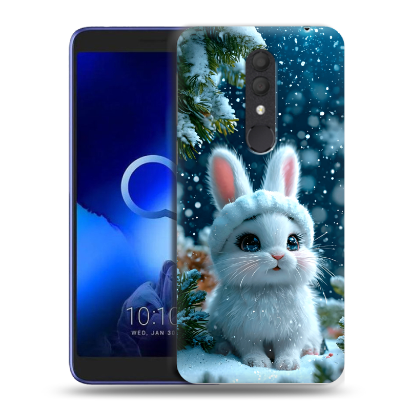 Силиконовый чехол на Alcatel 1X (2019) с принтом Новый год Силиконовый чехол на Alcatel 1X (2019) с принтом Новый год