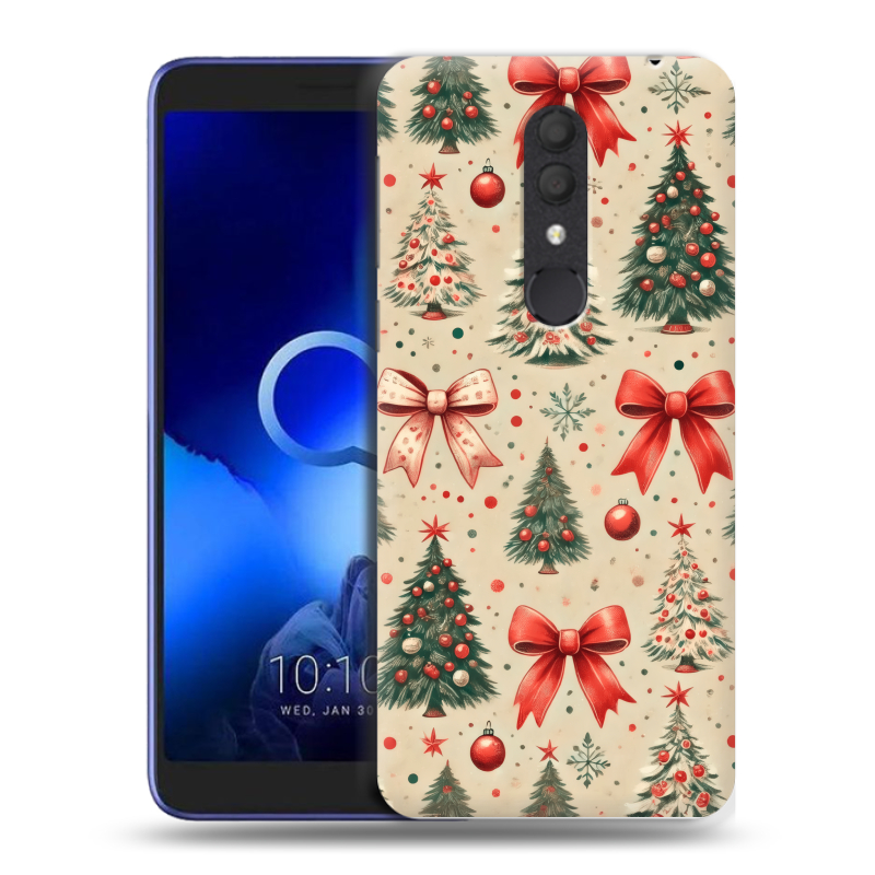 Силиконовый чехол на Alcatel 1X (2019) с принтом Новый год Силиконовый чехол на Alcatel 1X (2019) с принтом Новый год