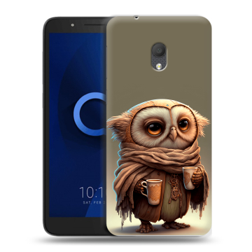 Силиконовый чехол на Alcatel 1C (2019) с принтом Сова