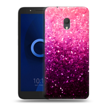 Силиконовый чехол на Alcatel 1C (2019) с принтом Блестки Силиконовый чехол на Alcatel 1C (2019) с принтом Блестки