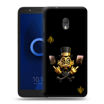 Силиконовый чехол на Alcatel 1C (2019) с принтом Золотой скрудж макдак Силиконовый чехол на Alcatel 1C (2019) с принтом Золотой скрудж макдак