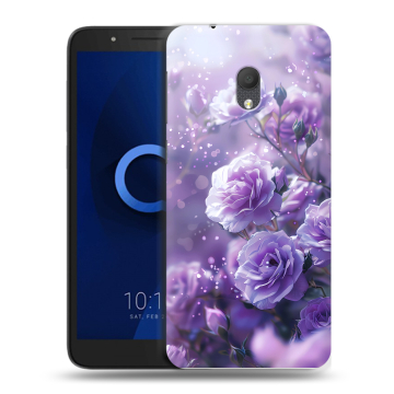 Силиконовый чехол на Alcatel 1C (2019) с принтом Розы цветы Силиконовый чехол на Alcatel 1C (2019) с принтом Розы цветы