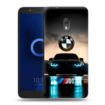 Силиконовый чехол на Alcatel 1C (2019) с принтом БМВ BMW Силиконовый чехол на Alcatel 1C (2019) с принтом БМВ BMW