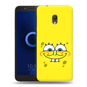 Силиконовый чехол на Alcatel 1C (2019) с принтом спанчбоб спанч боб Силиконовый чехол на Alcatel 1C (2019) с принтом спанчбоб спанч боб