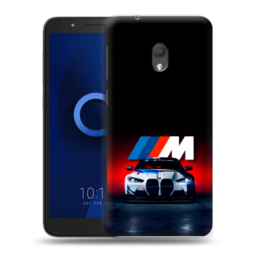 Силиконовый чехол на Alcatel 1C (2019) с принтом БМВ BMW Силиконовый чехол на Alcatel 1C (2019) с принтом БМВ BMW