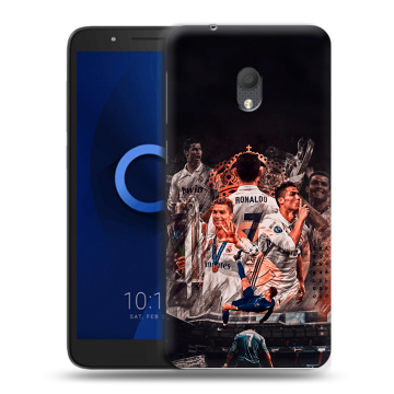 Силиконовый чехол на Alcatel 1C (2019) с принтом Реал Роналдо Real Ronaldo Силиконовый чехол на Alcatel 1C (2019) с принтом Реал Роналдо Real Ronaldo