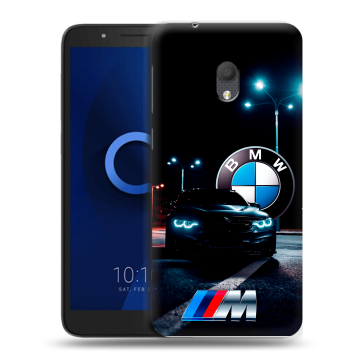Силиконовый чехол на Alcatel 1C (2019) с принтом БМВ BMW Силиконовый чехол на Alcatel 1C (2019) с принтом БМВ BMW