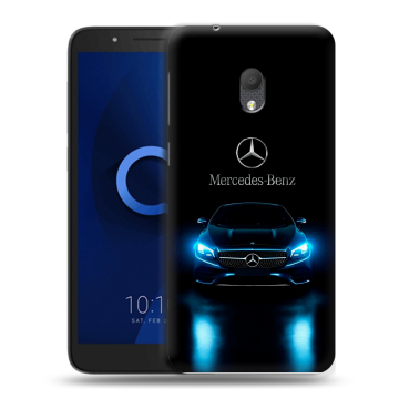 Силиконовый чехол на Alcatel 1C (2019) с принтом Mercedes Мерседес Силиконовый чехол на Alcatel 1C (2019) с принтом Mercedes Мерседес