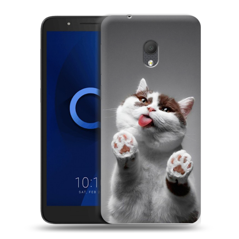 Силиконовый чехол на Alcatel 1C (2019) с принтом Коты Силиконовый чехол на Alcatel 1C (2019) с принтом Коты