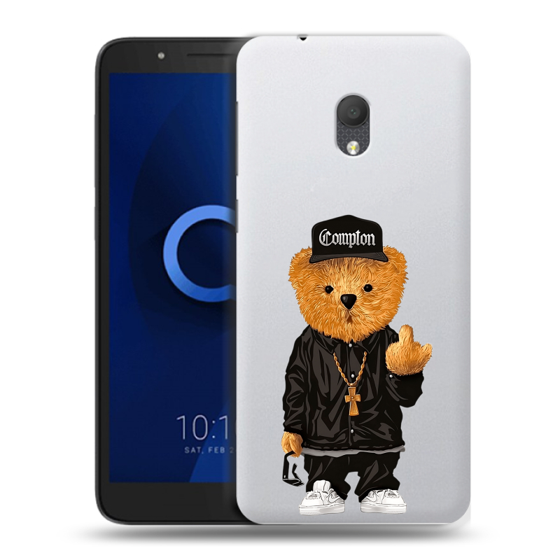 Силиконовый чехол на Alcatel 1C (2019) с принтом Плюшевый медведь Силиконовый чехол на Alcatel 1C (2019) с принтом Плюшевый медведь