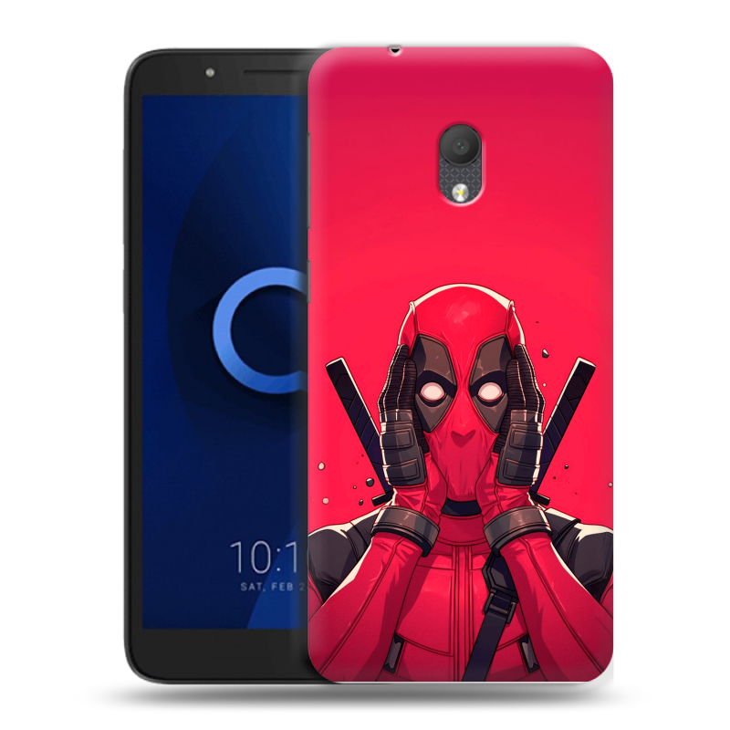 Силиконовый чехол на Alcatel 1C (2019) с принтом Дедпул Deadpool Силиконовый чехол на Alcatel 1C (2019) с принтом Дедпул Deadpool