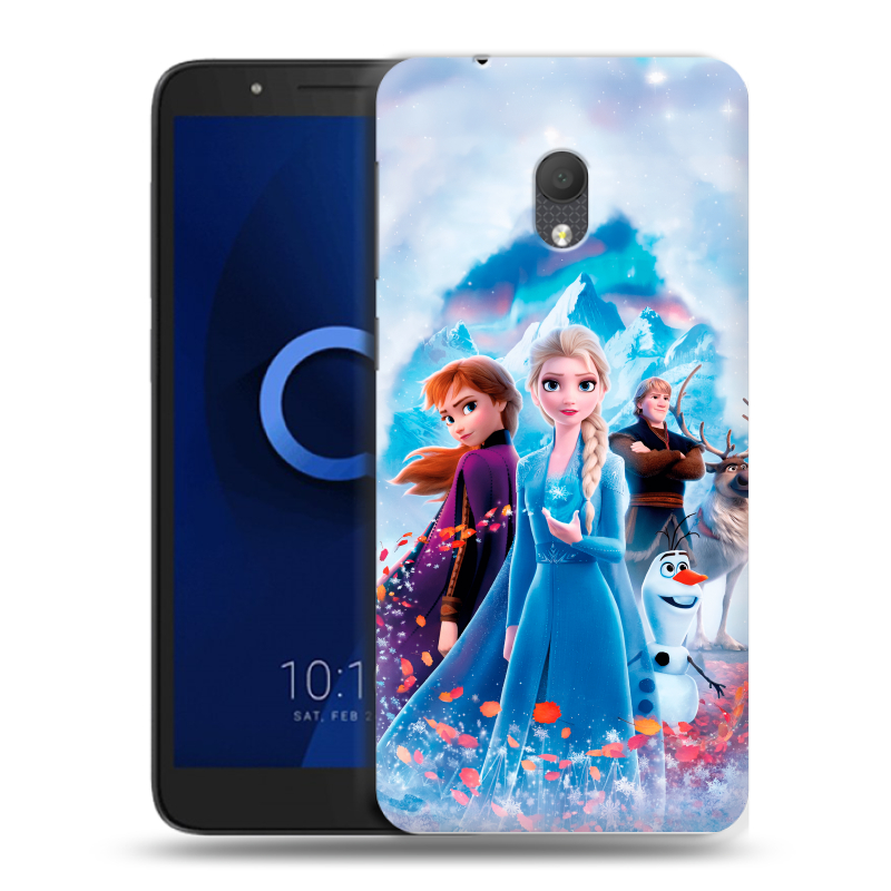 Силиконовый чехол на Alcatel 1C (2019) с принтом Холодное сердце Frozen Силиконовый чехол на Alcatel 1C (2019) с принтом Холодное сердце Frozen