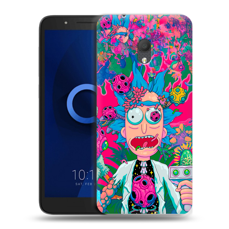 Силиконовый чехол на Alcatel 1C (2019) с принтом Рик и Морти Rick Morty Силиконовый чехол на Alcatel 1C (2019) с принтом Рик и Морти Rick Morty